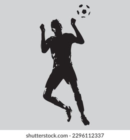 one African soccer player man playing silhouette