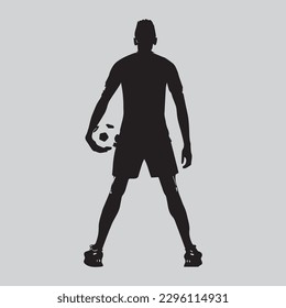 one African soccer player man playing silhouette