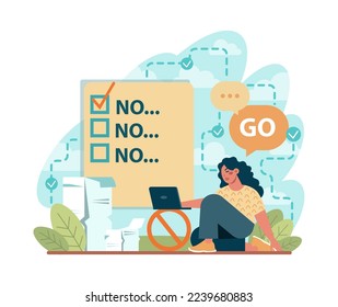 Uno contra todos. Un personaje sobresaliendo de la multitud, una persona contra la opinión pública colectiva. Unicidad, competencia y idea de liderazgo. Ilustración vectorial plana