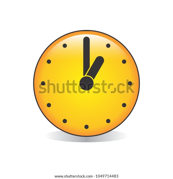 One Analog Clock Emoji Vector Stock Vector Royalty Free 1049714483