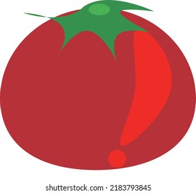 One appetizing icon illustration of the red tomato
