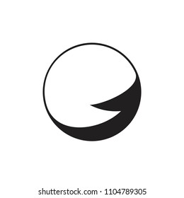 one arrow in circle design logo vector