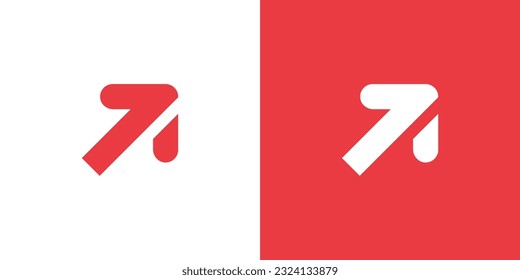 One Arrow growth Logo design vector template