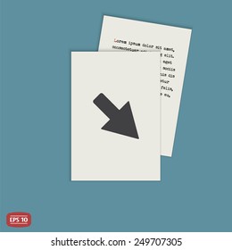 One arrow icon. Flat design style. Made vector illustration
