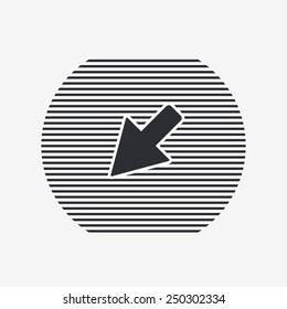 One arrow icon. Flat design style. Made vector illustration