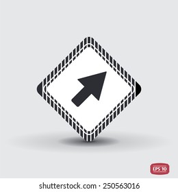 One arrow icon. Flat design style. Made vector illustration
