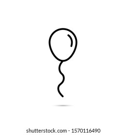 One Balloon isolated. Balloon in line style for web design. Balloon vector icon in flat design, isolated on white background. Vector illustration