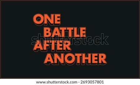One Battle After Another text vector design.