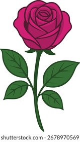Un hermoso Vector rosa