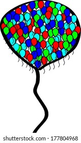 One big balloon consisting of smaller ones