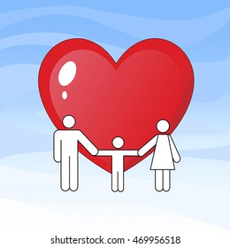 One big heart and people/Love in family