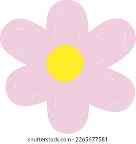 one big pink simple flower