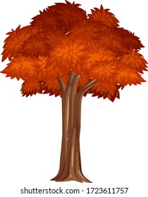 Ein großer Baum auf weißem Hintergrund, Vektorgrafik