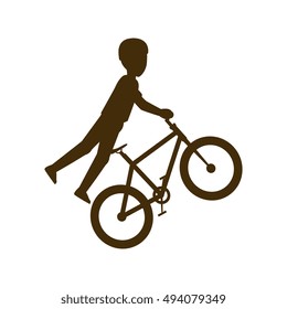 Lifestyle Teenage Bicycle Illustration Design Stock Vector (Royalty ...