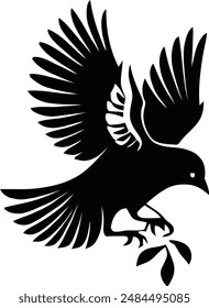 One Bird Vector Silhouette Illustration