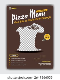 Uma mordida nunca é suficiente. Melhor pizza ou panfleto de comida.