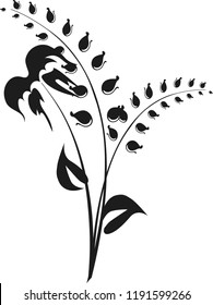 One black flower