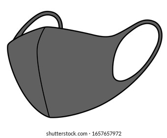 One black or gray disposable mask