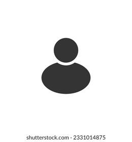 One black person icon on white background.