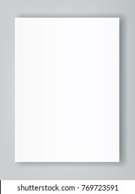 One blank poster bi fold brochure mockup cover template.