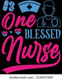 One blessed nurse T-shirt design