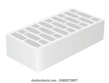 Ein Block aus Backstein. Vektorillustration