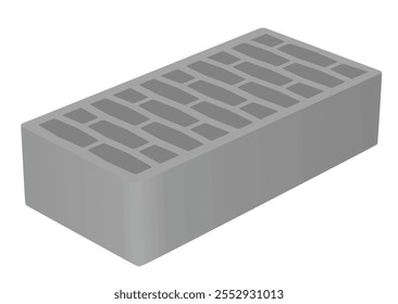Un bloque de ladrillo. Ilustración vectorial