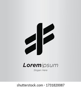 Concepto de logotipo cruzado de un bloque