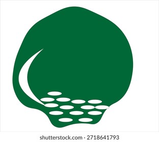 ein blauer Stein Silhouette Vektor flache Illustration Design. Steinsymbol.