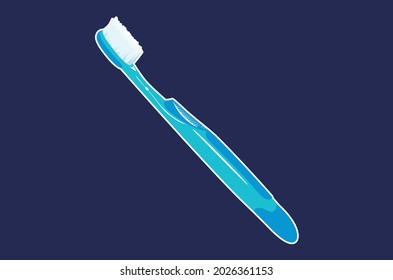 eine blaue Zahnbürste, Vektorgrafik