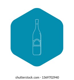One bottle icon. Outline illustration of one bottle vector icon for web