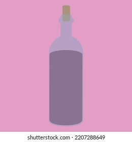 one bottle of wine vector