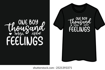 Um menino mil sentimentos T-Shirt Design