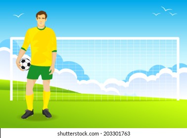 One brazilian soccer football player 
