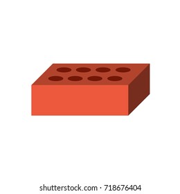 one brick vector illustration on white background