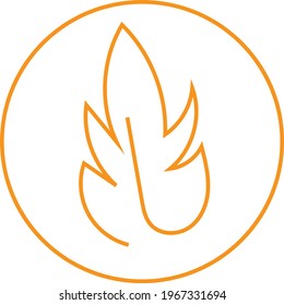Una hoja marrón, ilustración de icono, vector sobre fondo blanco