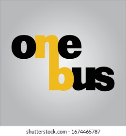 one bus logo for transport company