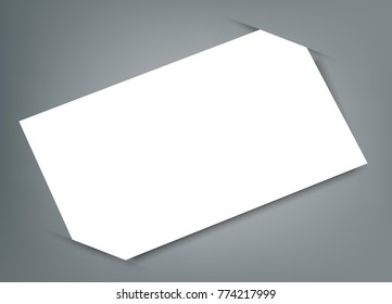 One business card with shadow mockup cover template.