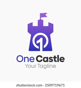 Una Plantilla de diseño de logotipo de castillo. Bueno para empresas, agencias, comunidad y Organización