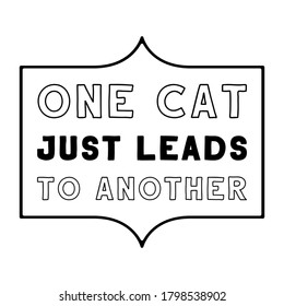 Eine Katze führt einfach zu einem anderen Vektorsymbol. Weißes Isolat