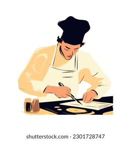 One chef design over white