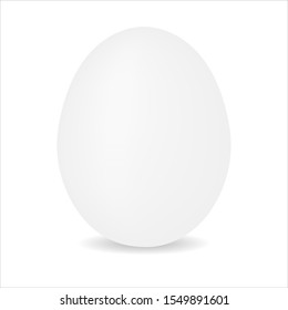 One chicken egg isolated on white. 