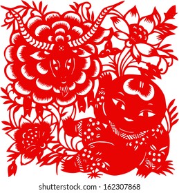 One of the Chinese zodiac signs: Sheep.