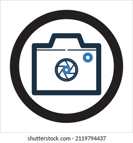 Icono de cámara manual de un clic