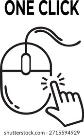 Un icono de ratón Hacer clic Diseño de Vector mínimo