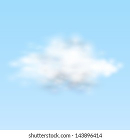 one cloud on sky background