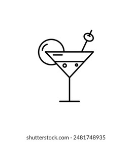 One of cocktail icon vector design on white background