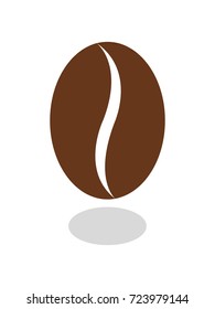 One coffee beans vector