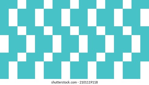 One color design. Turquoise green color. Asymmetric. Not in order. Wallpaper for walls and home decoration. Uncertain design. Background. Vector. Lots of boxes. abstract. 