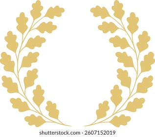 One color golden oak wreath frame